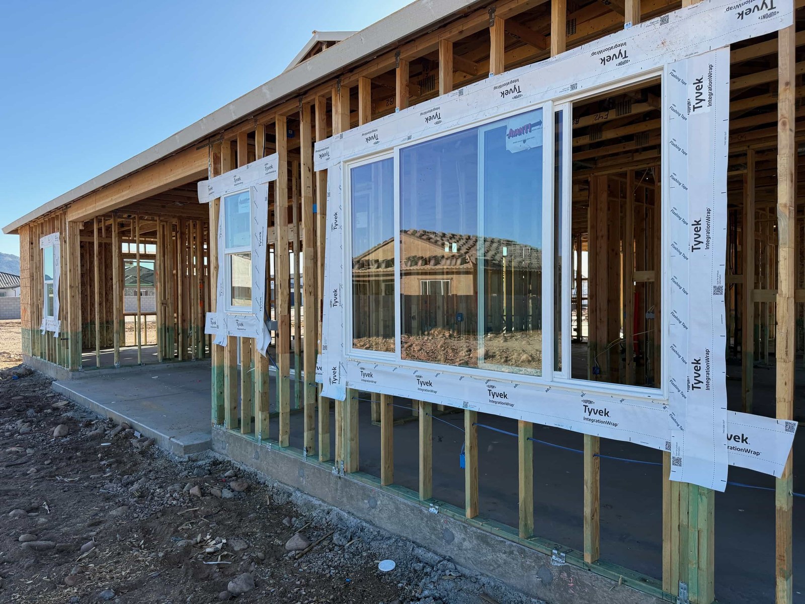 Framing and moisture wrap